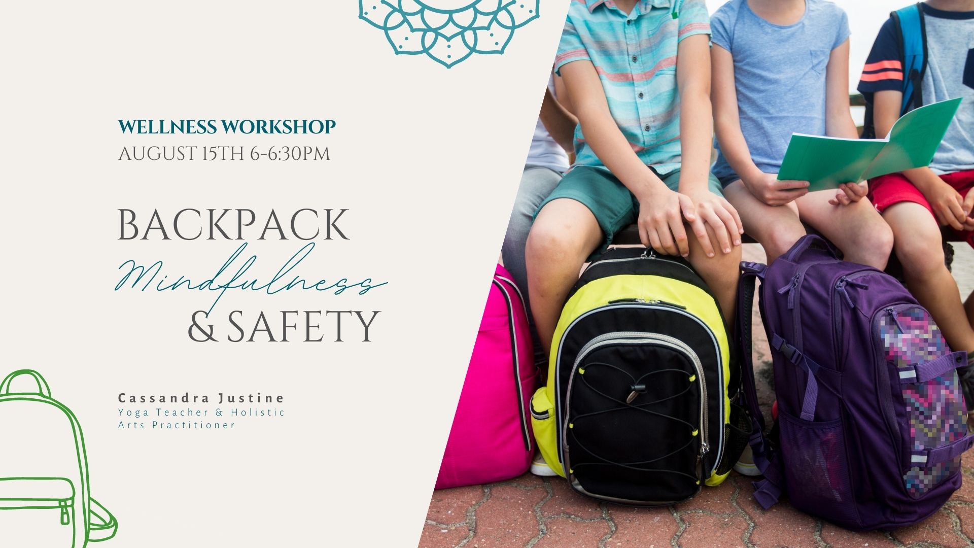 Wellness workshop: backpack mindfulness and safety