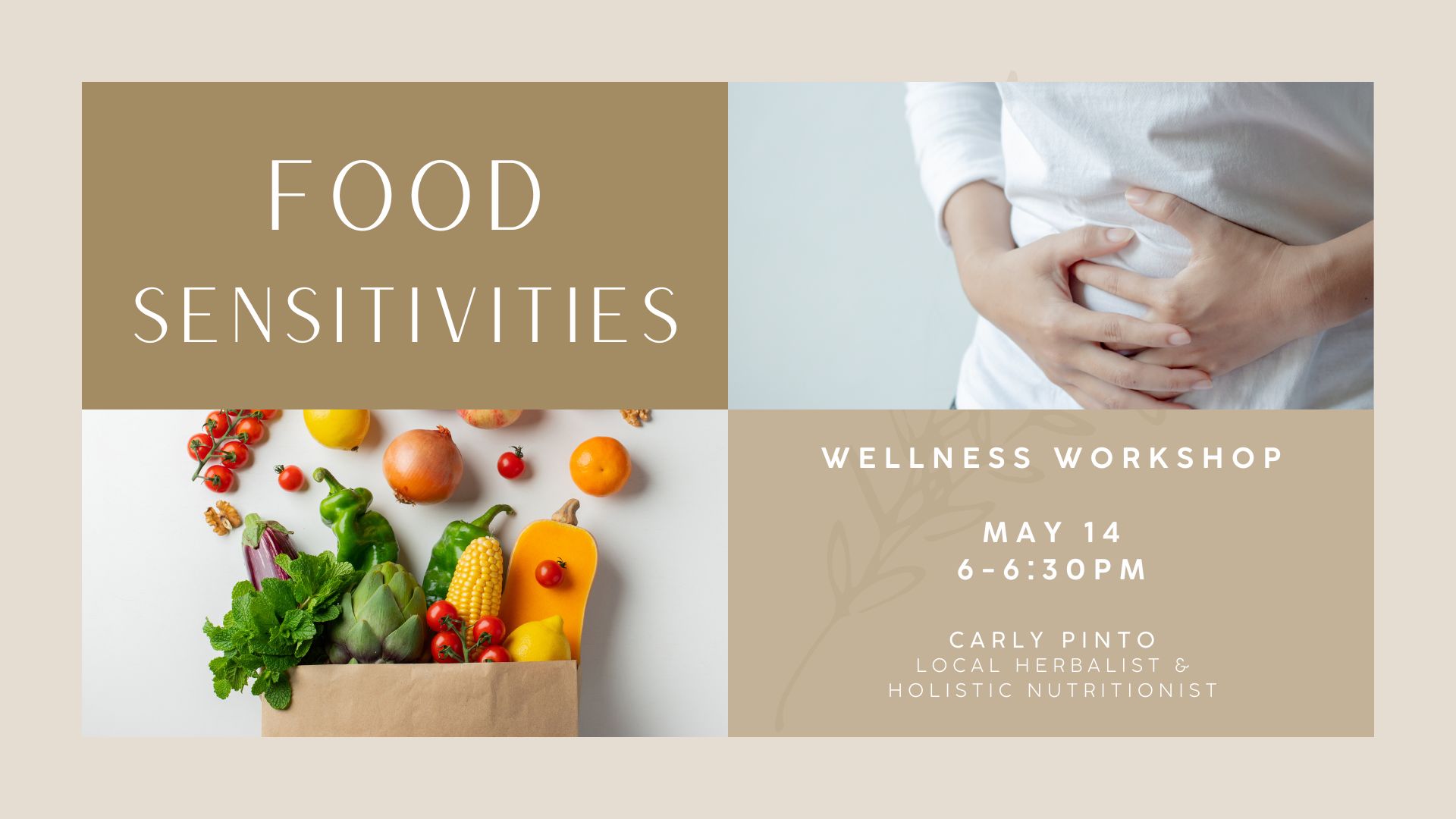 Food Sensitivities: a Wellness workshop event hosted by Fully Alive Family Chiropractic in St. Joseph, MI