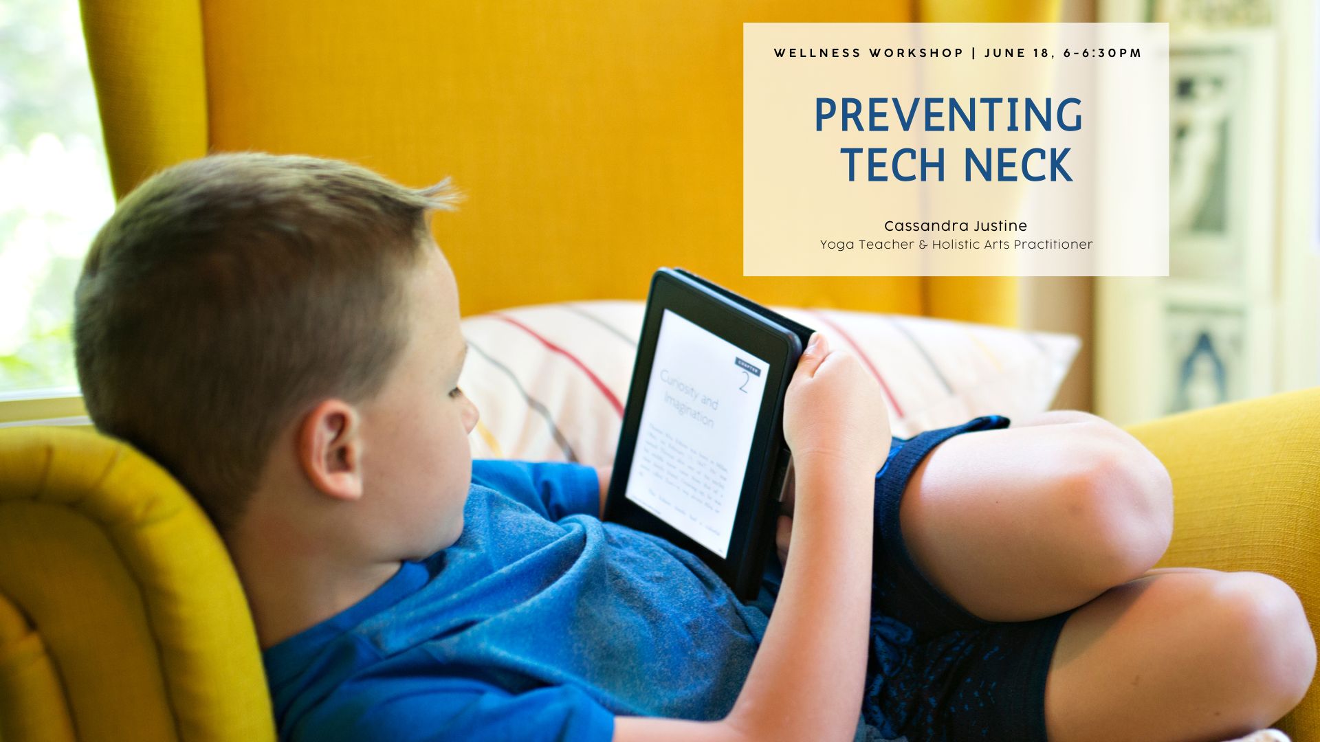 Wellness Workshop Free Family Events by Fully Alive Family Chiropractic, Topic "Preventing Tech Neck"